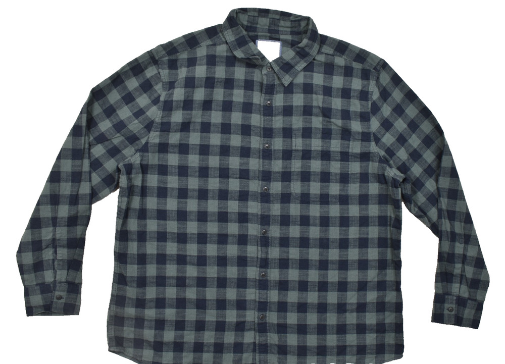 American Eagle Men's XXL Green Plaid Long Sleeve Super Soft Flannel Button Down